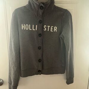 Hollister Gray Knit Sweatshirt Size medium, EUC Y2K